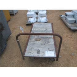 METAL/WOOD ROLL AROUND CART