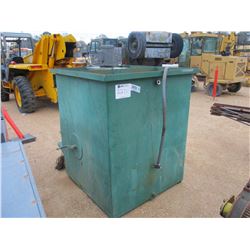 4' X 4' METAL MIXING TANK W/SUMP PUMP & MIXER