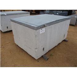 CONCRETE BOX WITH GALVANIZED LID- 54"X78"X36"
