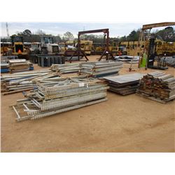 WAREHOUSE SHELVING W/SUPPORT AND WOOD