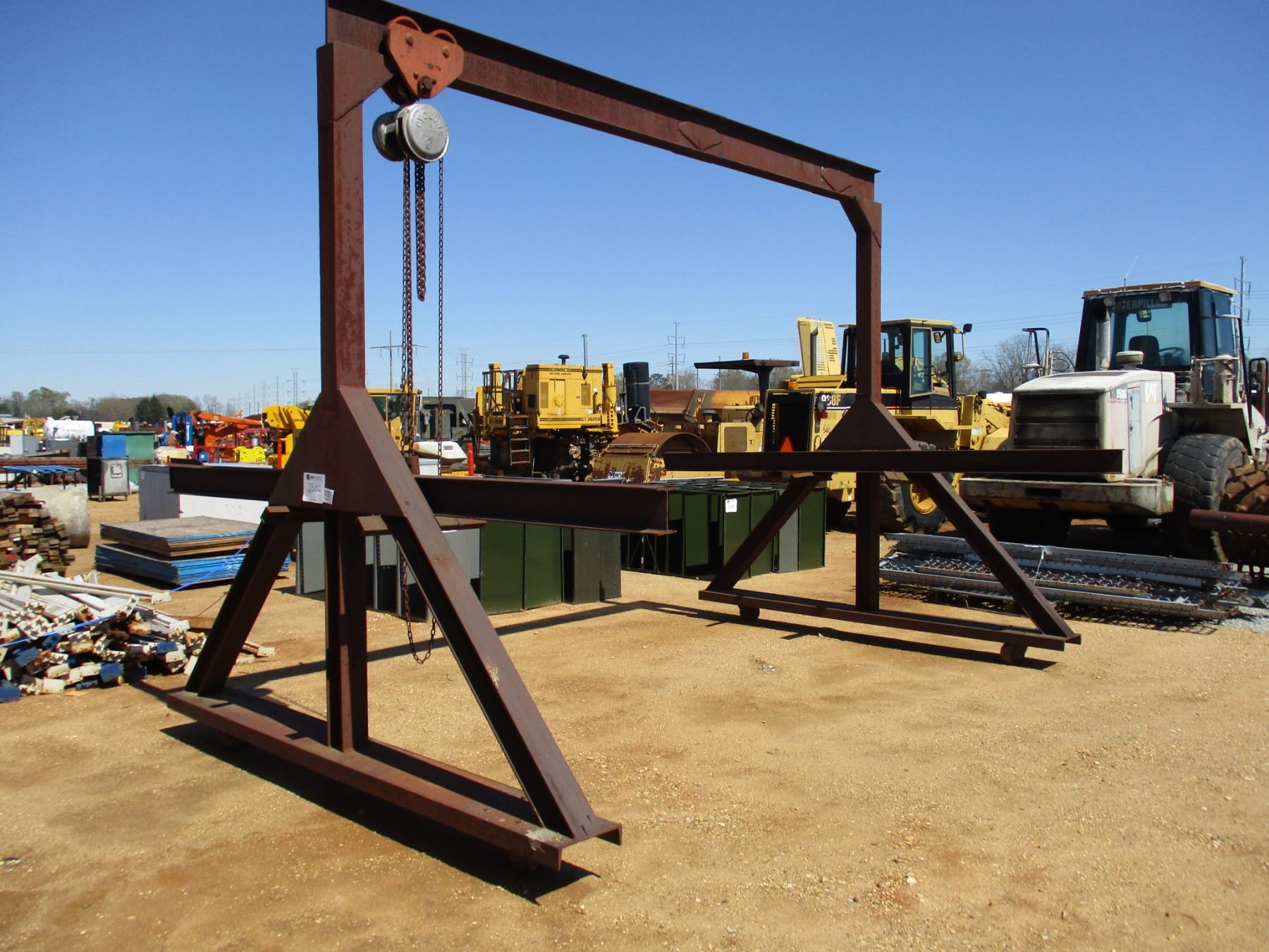 16' A FRAME DOLLY W/ 2 TON CHAIN HOIST