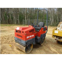 BOMAG BW80AD ROLLER, VIN/SN:101460410966 - VIBRATORY, TANDEM, 32" DRUMS, ROLL BAR, METER READING 2,3