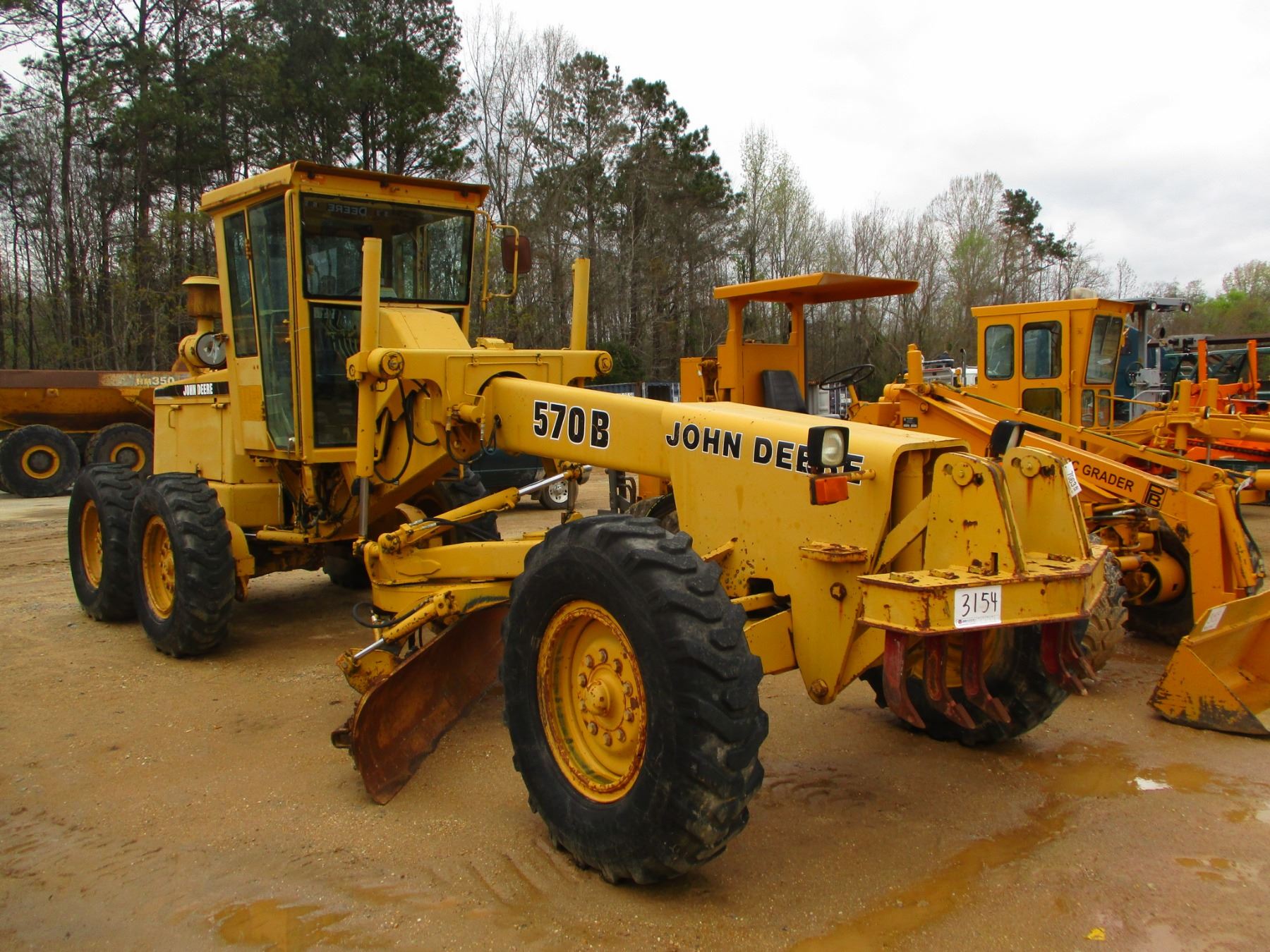 JOHN DEERE 570B MOTOR GRADER, VIN/SN:518496 - 12' MOLDBOARD W/TIP ...