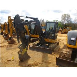 2016 JOHN DEERE 50G MINI EXCAVATOR, VIN/SN:283853 - 4' 6" STICK, 12" BUCKET, HYD THUMB, AUX HYD, BLA