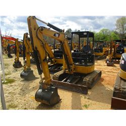 2014 CAT 304E CR MINI EXCAVATOR, VIN/SN:TTN01952 - BLADE, 20" BUCKET, AUX HYD, CANOPY, METER READING
