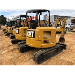 2015 CAT 303.5E2 CR MINI EXCAVATOR, VIN/SN:JWY00332 - 6' STICK, 12" BUCKET, AUX HYD, BLADE, CANOPY, 