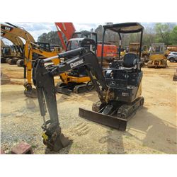 3394 JOHN DEERE 17D MINI EXCAVATOR, VIN/SN:221928 - 3' STICK, 12" BUCKET, BLADE, EXPANDABLE RUBBER T