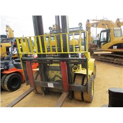 HYSTER H135XL FORKLIFT, VIN/SN:1718P - 6,300# CAPACITY, DOUBLE STAGE MAST, LP GAS, CANOPY, METER REA