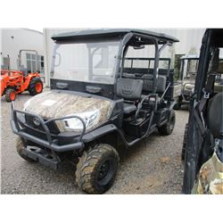 2016 KUBOTA RTX1140, VIN/SN:12643 - CREW CAB, DIESEL, VHT-X TRANS, METER READING 201 HOURS