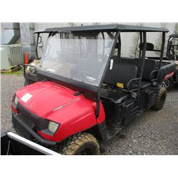2008 POLARIS 700 RANGER VIN/SN:4XAWH68A282695172 -CREW CAB, DUMP BED, METER READING 1,115 HOURS