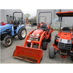 KUBOTA BX250D FARM TRACTOR, VIN/SN:64456 - MFWD, PTO, ROLL BAR, KUBOTA LA240 FRONT LOADER ATTACH, GP