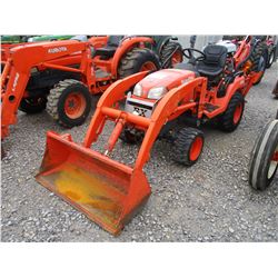 KUBOTA BX25D LOADER BACKHOE, VIN/SN:63200 - 4X4, GP BUCKET, 10" HOE BUCKET, OUTRIGGERS, ROLLBAR, MET