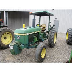 1981 JOHN DEERE 2040 FARM TRACTOR, VIN/SN:392765 - 3 PTH, PTO, CANOPY, METER READING 7,103 HOURS