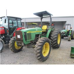 2001 JOHN DEERE 5510 FARM TRACTOR, VIN/SN:550277 - MFWD, 3 PTH, PTO, 3 REMOTES, CANOPY, 1834-30 TIRE