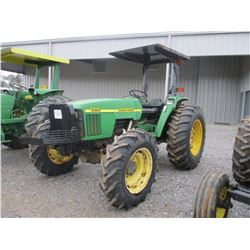 2001 JOHN DEERE 5510 FARM TRACTOR, VIN/SN:502276 - MFWD, 3 PTH, PTO, 3 REMOTES, CANOPY, 18.4X30 TIRE
