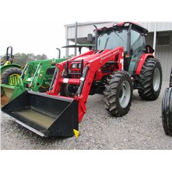 2014 MAHINDRA M POWER 85P FARM TRACTOR, VIN/SN:KNGCY1336EE - MFWD, MAHINDRA 85 PL FRONT LOADER ATTAC
