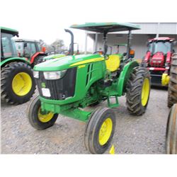JOHN DEERE 5045E FARM TRACTOR, VIN/SN:100493 - 3 PTH, PTO, REMOTE, CANOPY, 14.9-28 TIRES, METER READ