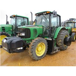 JOHN DEERE 6320 FARM TRACTOR, - MFWD, 3 PTH, PTO, 3 REMOTES, ALAMO MAVERICK II, 60 SIDE MOUNTED ROTA