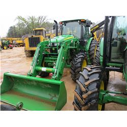 2016 JOHN DEERE 6120E FARM TRACTOR, VIN/SN:G0001240 - MFWD, JD H310 LOADER, GP BUCKET, ECAB W/AIR, 4