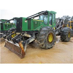 2013 JOHN DEERE 848H SKIDDER, VIN/SN:649762 - GRAPPLE, DUAL ARCH, WINCH, ECAB W/AIR, 30.5L-32 TIRES,