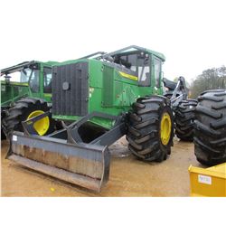 2016 JOHN DEERE 648L SKIDDER, VIN/SN:673607 - GRAPPLE, DUAL ARCH, WINCH, ECAB W/AIR, 30.5L-32 TIRES,