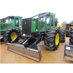 2013 JOHN DEERE 648H SKIDDER, VIN/SN:654873 - GRAPPLE, DUAL ARCH, WINCH, ECAB W/AIR, 30.5-32 TIRES, 