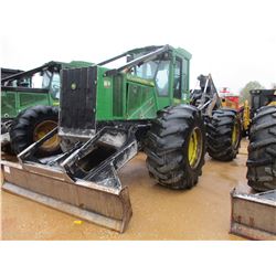 2013 JOHN DEERE 648H SKIDDER, VIN/SN:651376 - GRAPPLE, DUAL ARCH, WINCH, ECAB W/AIR, 305L-32 TIRES, 