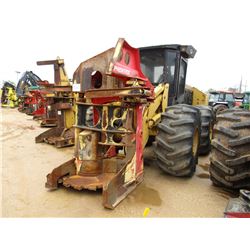 2010 CAT 553 FELLER BUNCHER, VIN/SN:HA19802 - PRENTICE SH50 SAW, ECAB W/AIR, 28L-26 TIRES, METER REA