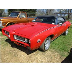 1969 PONTIAC BOSS GTO CONVERTABLE, VIN/SN:242679B140883 - V8 GAS ENGINE, 4 SPEED TRANS ODOMETER READ
