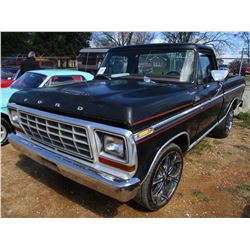 1979 FORD F100 PICKUP, VIN/SN:F10GNFA2914 - GAS ENGINE, A/T
