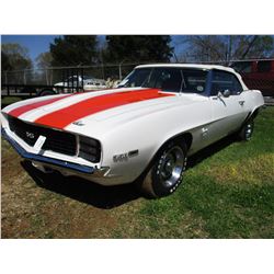 1969 CHEVROLET CAMARO, VIN/SN:124679N611315 - CONVERTIBLE, 350 GAS ENGINE, 4 SPEED TRANS