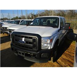 2016 FORD F250 PICKUP, VIN/SN:1FT7W2B6XGEB62340 - 2 W/D, CREW CAB, V8 GAS ENGINE, A/T, TOOL BOX, ODO