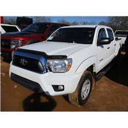2012 TOYOTA TACOMA PICKUP, VIN/SN:5TFJU4GN0CX028460 - 4X4, CREW CAB, V6 GAS ENG, A/T, ODOMETER READI