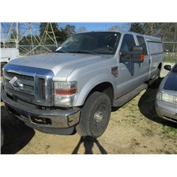 2008 FORD D350XLT PICK UP, VIN/SN:1FTWW31R98EE02993 - 4X4, CREW CAB, POWERSTROKE DIESEL ENGINE, A/T,