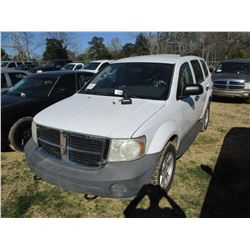 2008 DODGE DURANGO VIN/SN:1D8HB38N18F135691 - V8 GAS ENGINE, A/T, ODOMETER READING 157,031 MILES (ST
