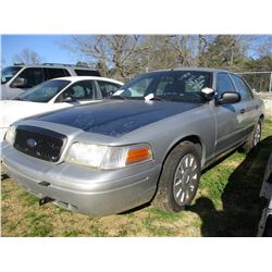 2008 FORD CROWN VICTORIA, VIN/SN:2FAHP71V08X159606 - V8, GAS ENGINE, A/T (STATE OWNED)