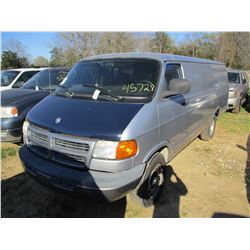 2001 DODGE RAM VIN/SN:2B7JB21ZX1K543251 - V8 GAS ENGINE, A/T, ODOMETER READING 63,486 MILES (STATE O