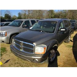 2006 DODGE DURANGO VIN/SN:1D4HB48N66F157478 - V8 GAS ENGINE, A/T, ODOMETER READING 208,541 MILES (ST