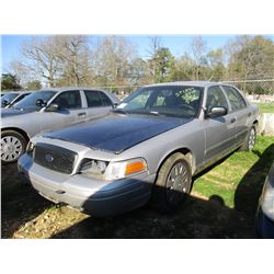 2008 FORD CROWN VICTORIA, VIN/SN:2FAHP71V98X159605 - V8 GAS ENGINE, A/T (STATE OWNED)
