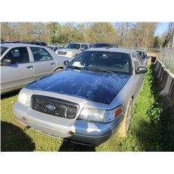 2008 FORD CROWN VICTORIA, VIN/SN:2FAHP71V08X159587 - V8 GAS ENGINE, A/T, ODOMETER READING 221,158 MI