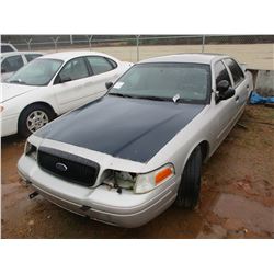 2008 FORD CROWN VICTORIA VIN/SN:2FAHP71V88X159594 - V8 GAS ENGINE, A/T (DOES NOT OPERATE) (STATE OWN