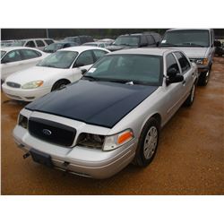 2008 FORD CROWN VICTORIA VIN/SN:2FAHP71V18X15965 - V8 GAS ENGINE, A/T (DOES NOT OPERATE) (STATE OWNE