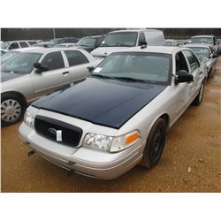 2008 FORD CROWN VICTORIA VIN/SN:2FAHP71V68X159609 - GAS ENGINE, A/T (STATE OWNED)