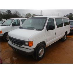 2006 FORD E350 PASSANGER VAN, VIN/SN:1FBSS31LX6DA23501 - 12 PASSANGER, GAS ENGINE, A/T, ODOMETER REA