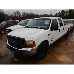 1999 FORD F250 PICKUP, VIN/SN:1FTNW20F8XEF03955 - CREW CAB, POWERSTROKE DIESEL ENGINE, A/T, ODOMETER