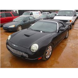 2003 FORD THUNDERBIRD, VIN/SN:1FAHP60A33Y101829 - GAS ENGINE, A/T, ODOMETER READING 130,191 MILES