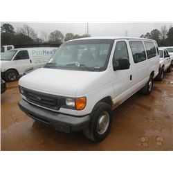 2006 FORD E350 PASSANGER VAN, VIN/SN:1FBSS31L96DA23487 - 12 PASSANGER, GAS ENGINE, A/T, ODOMETER REA