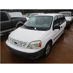 2006 FORD FREESTAR VAN, VIN/SN:2FTZA54646BA19349 - GAS ENGINE, A/T, ODOMETER READING 34,276 MILES