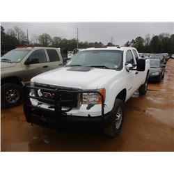 2011 GMC 2500 HD PICK UP, VIN/SN:1GT22ZCGXBZ445960 - 4X4, EXT CAB, GAS ENGINE, A/T