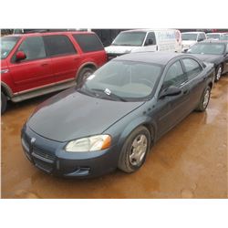 2003 DODGE STRATUS VIN/SN:1B3EL36XX3N573385 -GAS ENGINE, A/T, ODOMETER READING 156,769 MILES